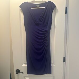 Lauren Ralph Lauren gathered royal blue dress, size 8
